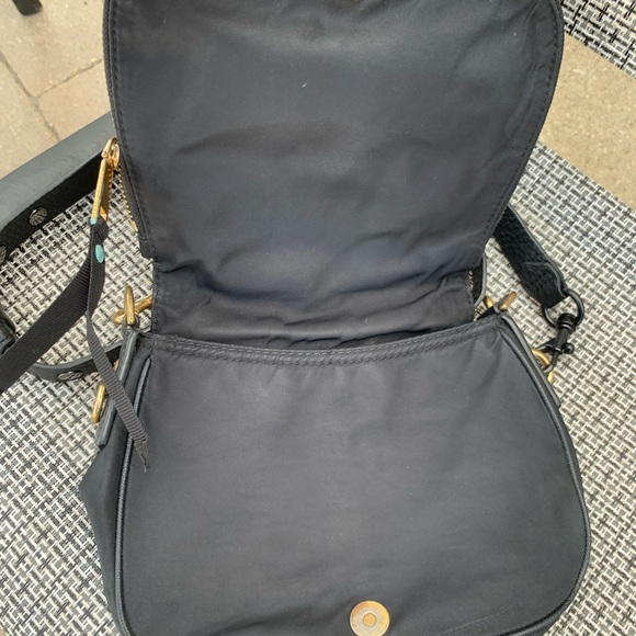 Marc Jacobs Black Nylon PVC Trim Fold Over Crossbody Bag - Picture 6 of 11